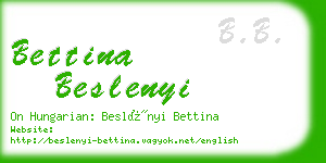 bettina beslenyi business card